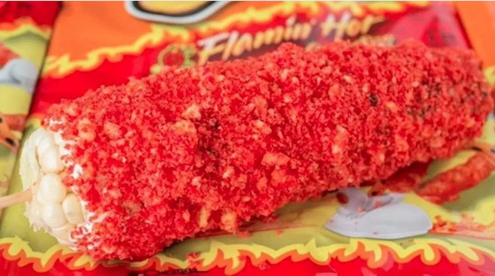 Elote w Hot Cheetos